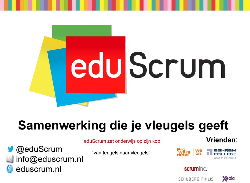 @eduscrum van teugels naar vleugels