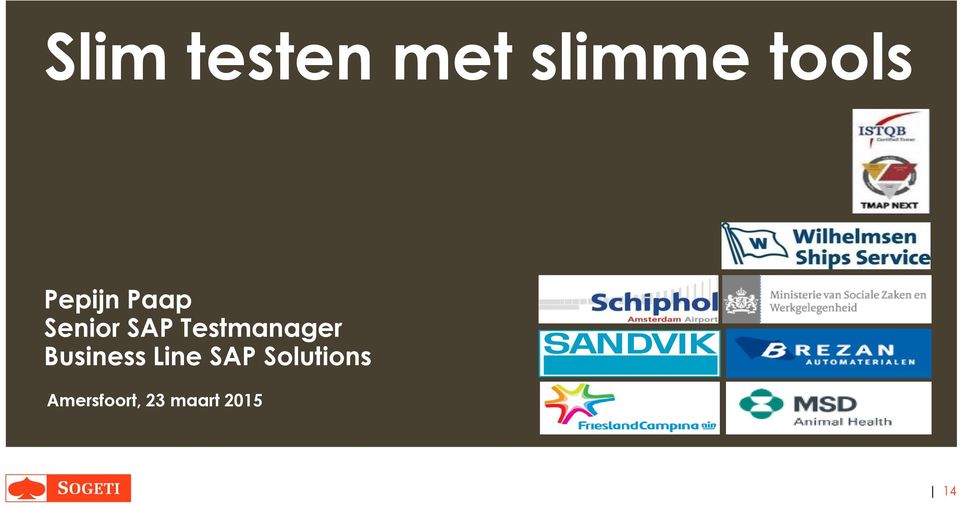 Testmanager Business Line SAP