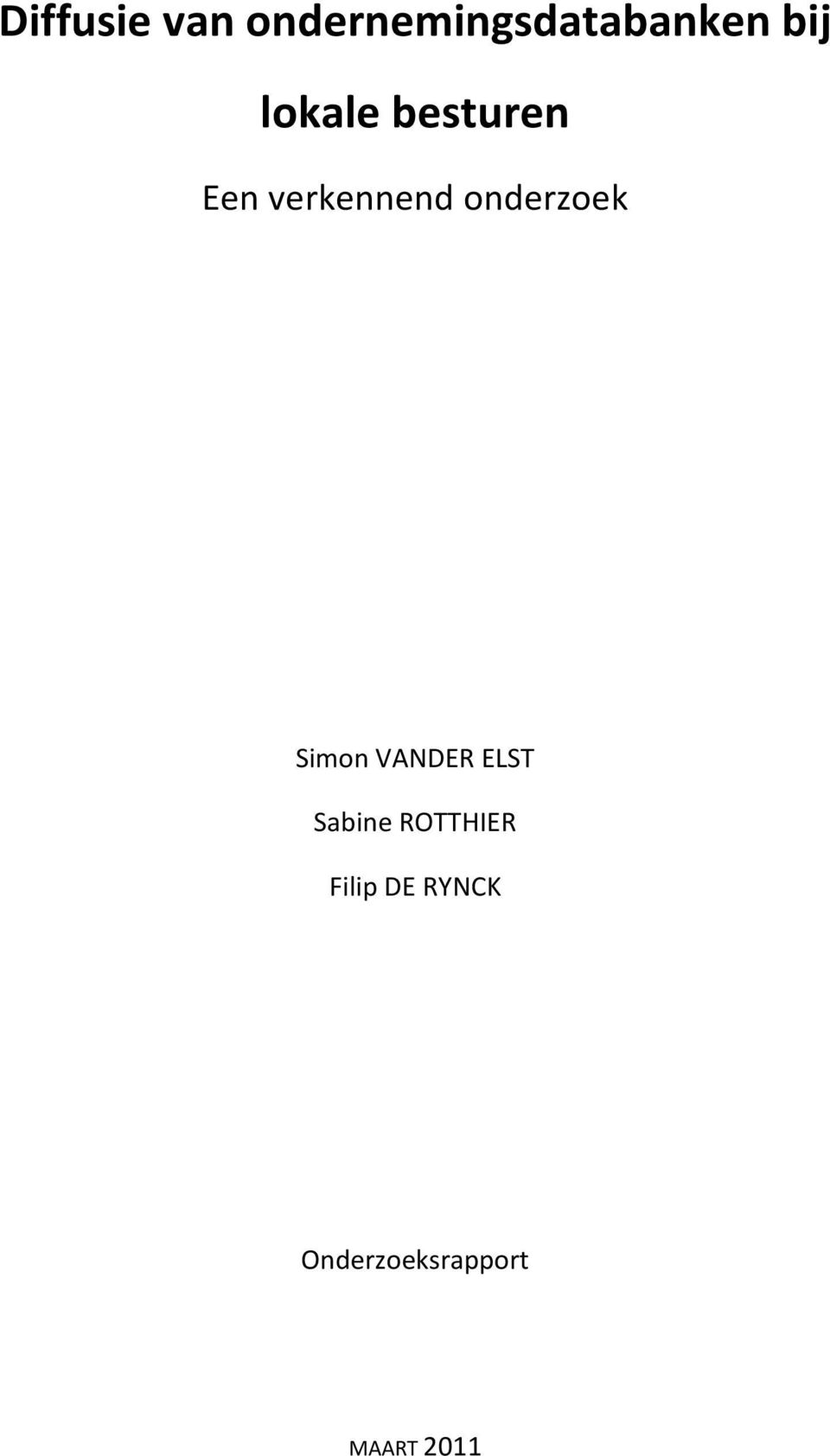 onderzoek Simon VANDER ELST Sabine