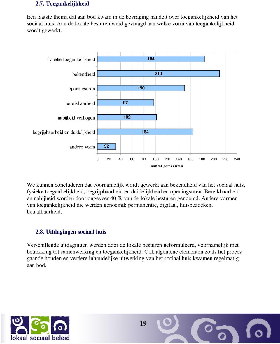 fysieke toegankelijkheid 184 bekendheid 210 openingsuren 150 bereikbaarheid 97 nabijheid verhogen 102 begrijpbaarheid en duidelijkheid 164 andere vorm 32 0 20 40 60 80 100 120 140 160 180 200 220 240