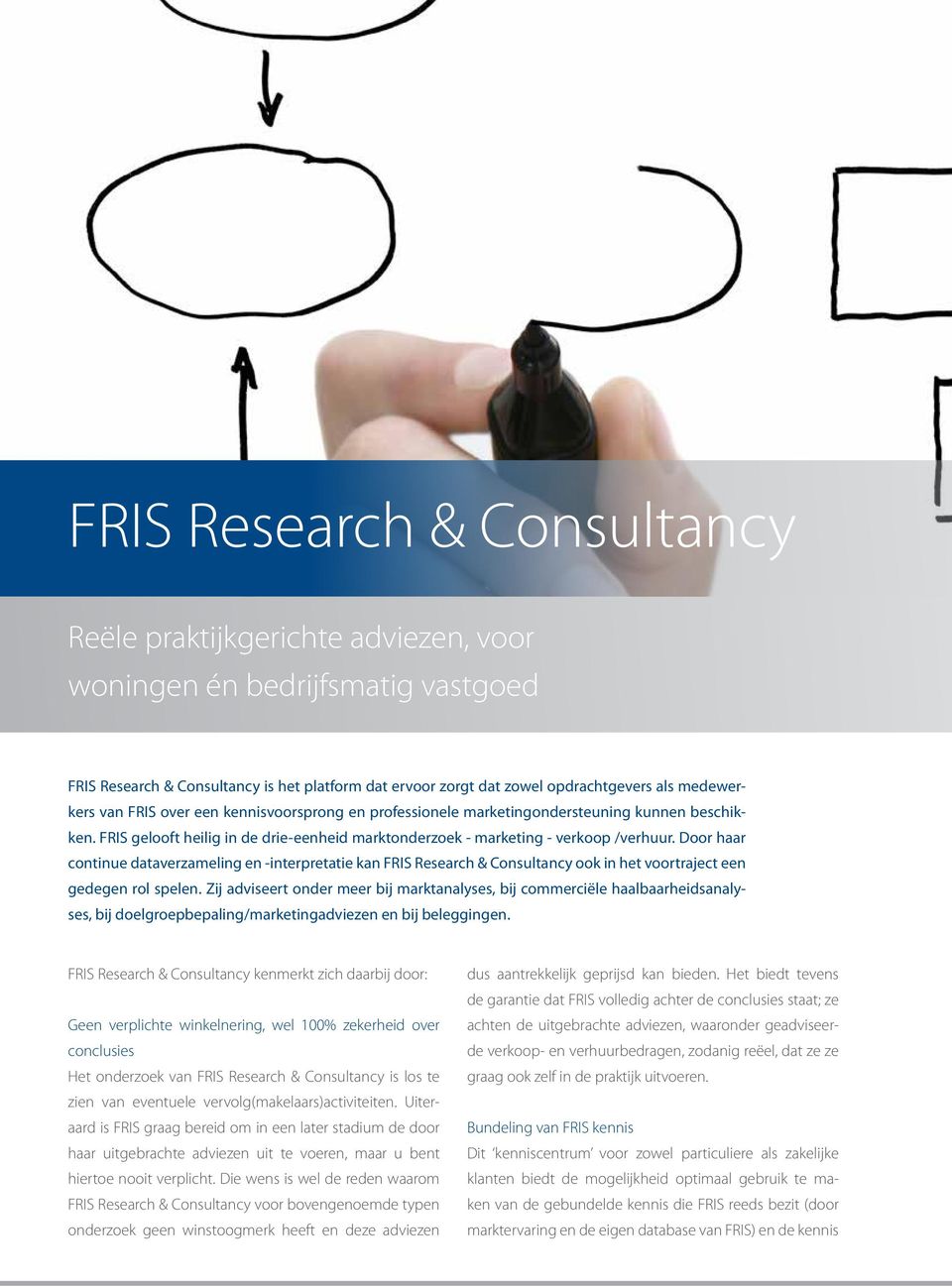 Door haar continue dataverzameling en -interpretatie kan FRIS Research & Consultancy ook in het voortraject een gedegen rol spelen.