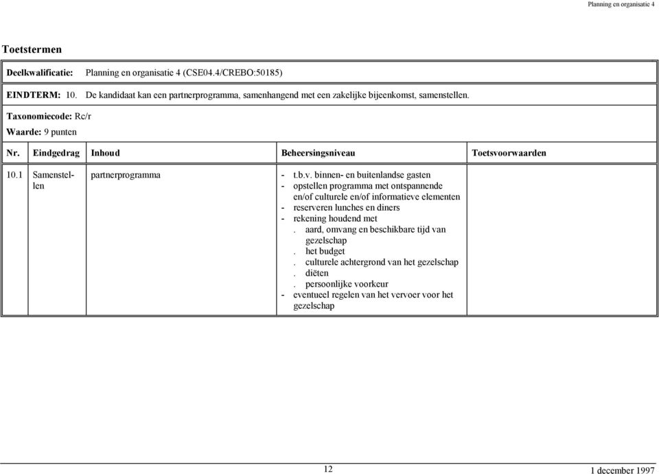 binnen- en buitenlandse gasten - opstellen programma met ontspannende en/of culturele en/of informatieve elementen - reserveren lunches en