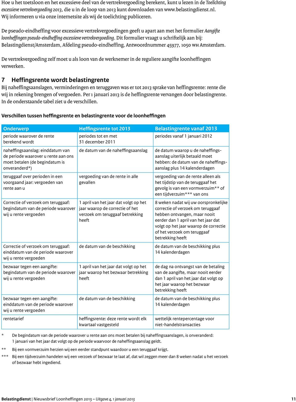 De pseudo-eindheffing voor excessieve vertrekvergoedingen geeft u apart aan met het formulier Aangifte loonheffingen pseudo-eindheffing excessieve vertrekvergoeding.