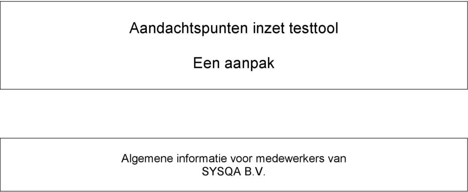 Algemene informatie