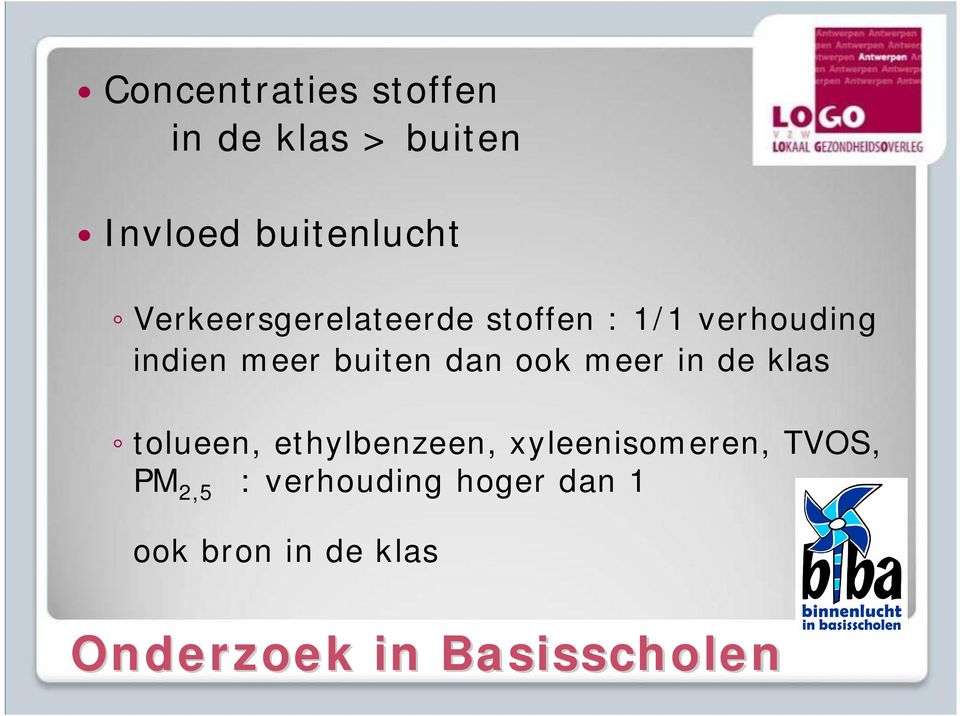 ook meer in de klas tolueen, ethylbenzeen, xyleenisomeren, TVOS, PM