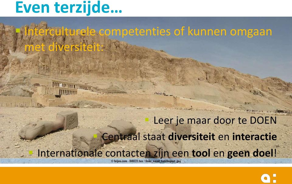 te DOEN Centraal staat diversiteit en interactie