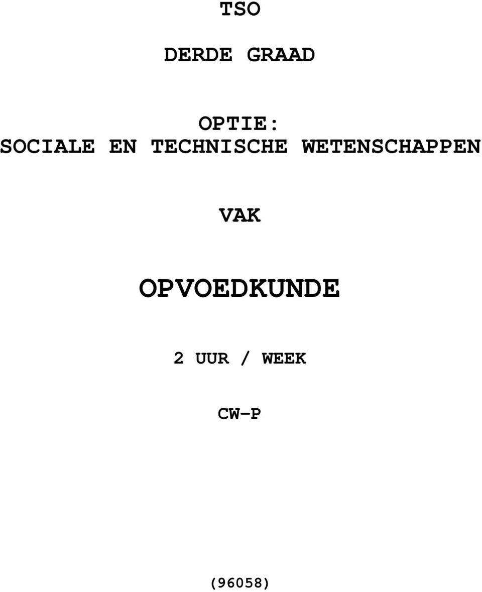 WETENSCHAPPEN VAK