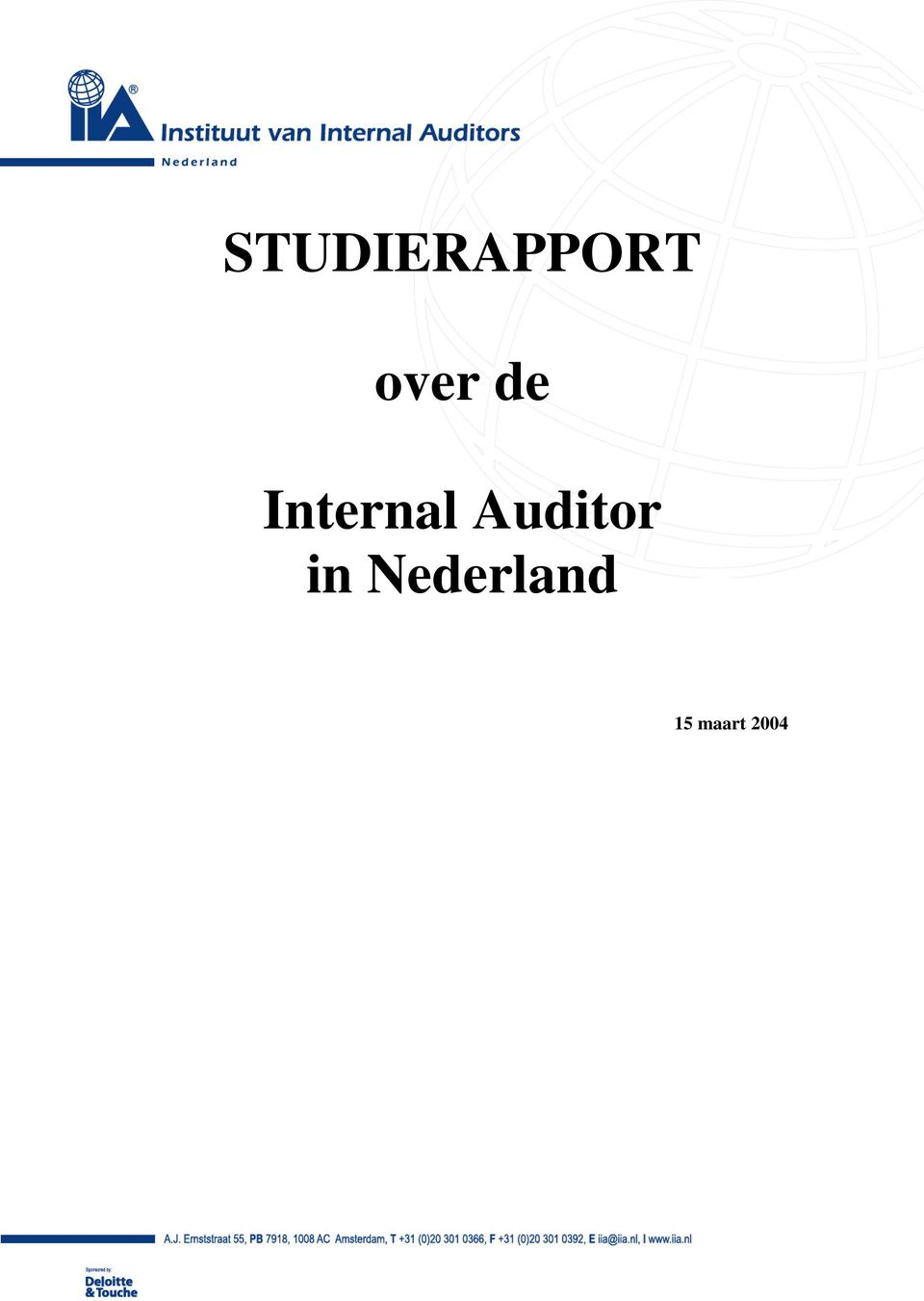 2004 Studierapport De Internal