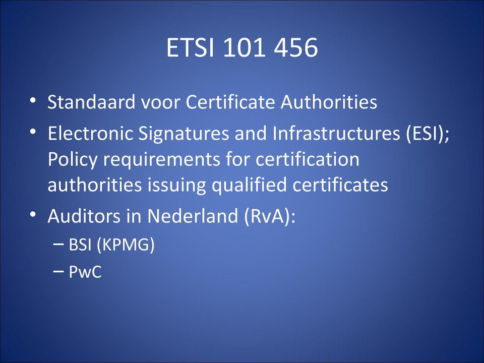 requirements for certification authorities issuing