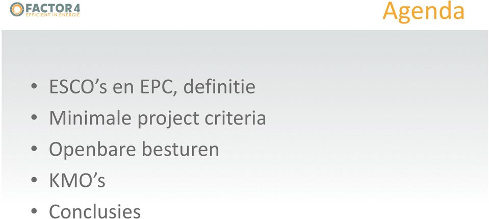 project criteria