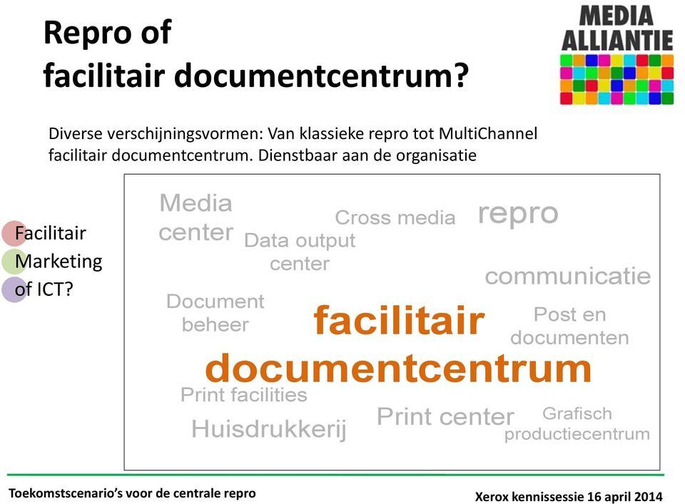 Dienstbaar aan de organisatie Facilitair Marketing of ICT?