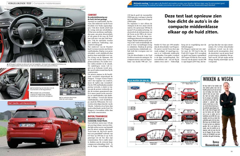 De hooggeplaatste instrumenten zijn niet voor elke bestuurder goed zichtbaar. Het beste ruimteaanbod De bediening van de airco via de touchscreen is niet erg praktisch.