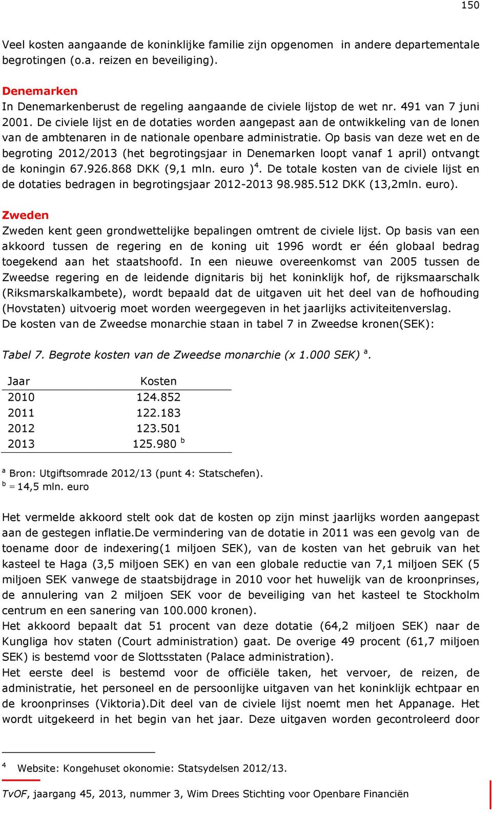 De civiele lijst en de dotaties worden aangepast aan de ontwikkeling van de lonen van de ambtenaren in de nationale openbare administratie.