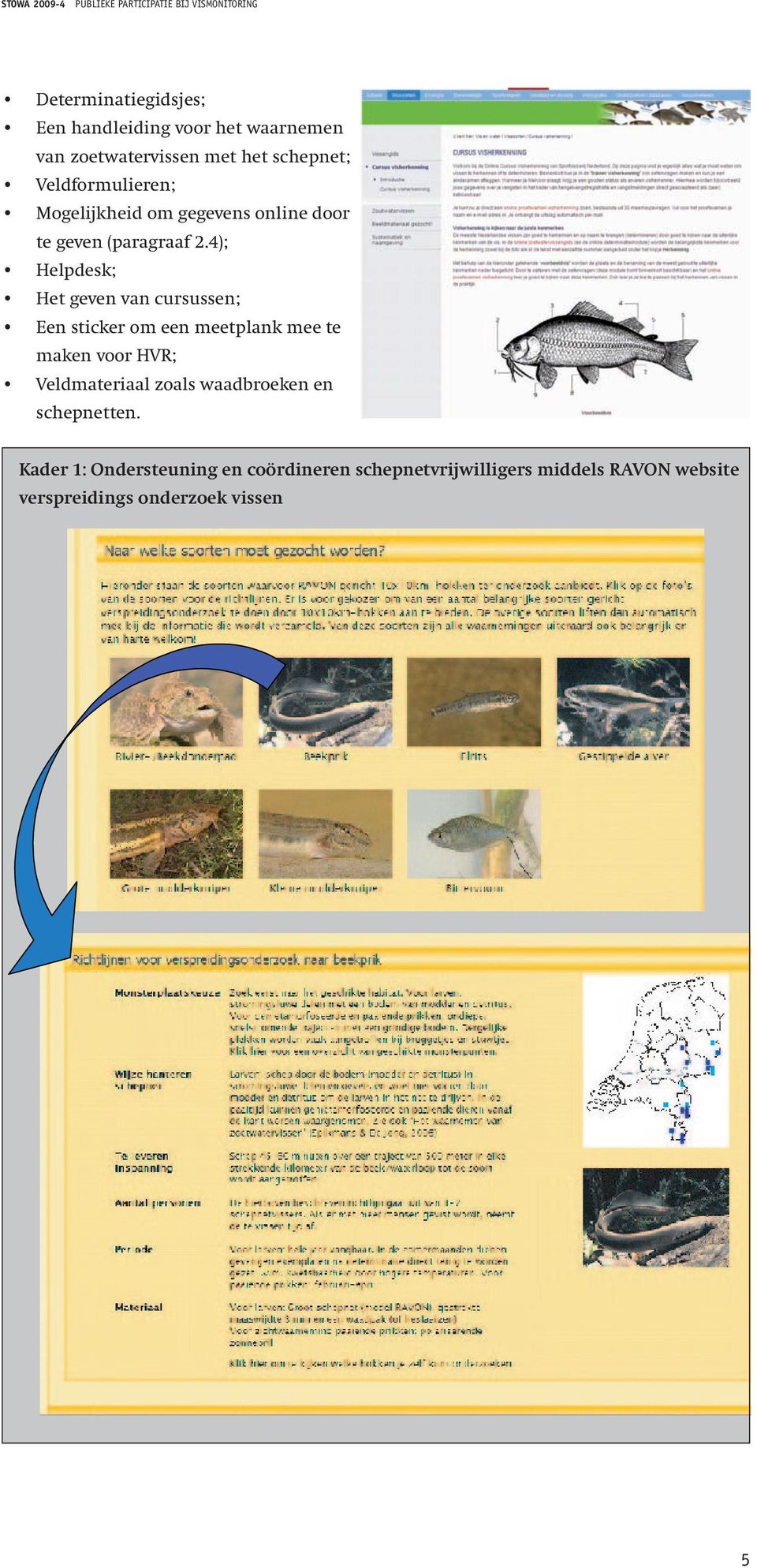 4); Helpdesk; Het geven van cursussen; Een sticker om een meetplank mee te maken voor HVR; Veldmateriaal