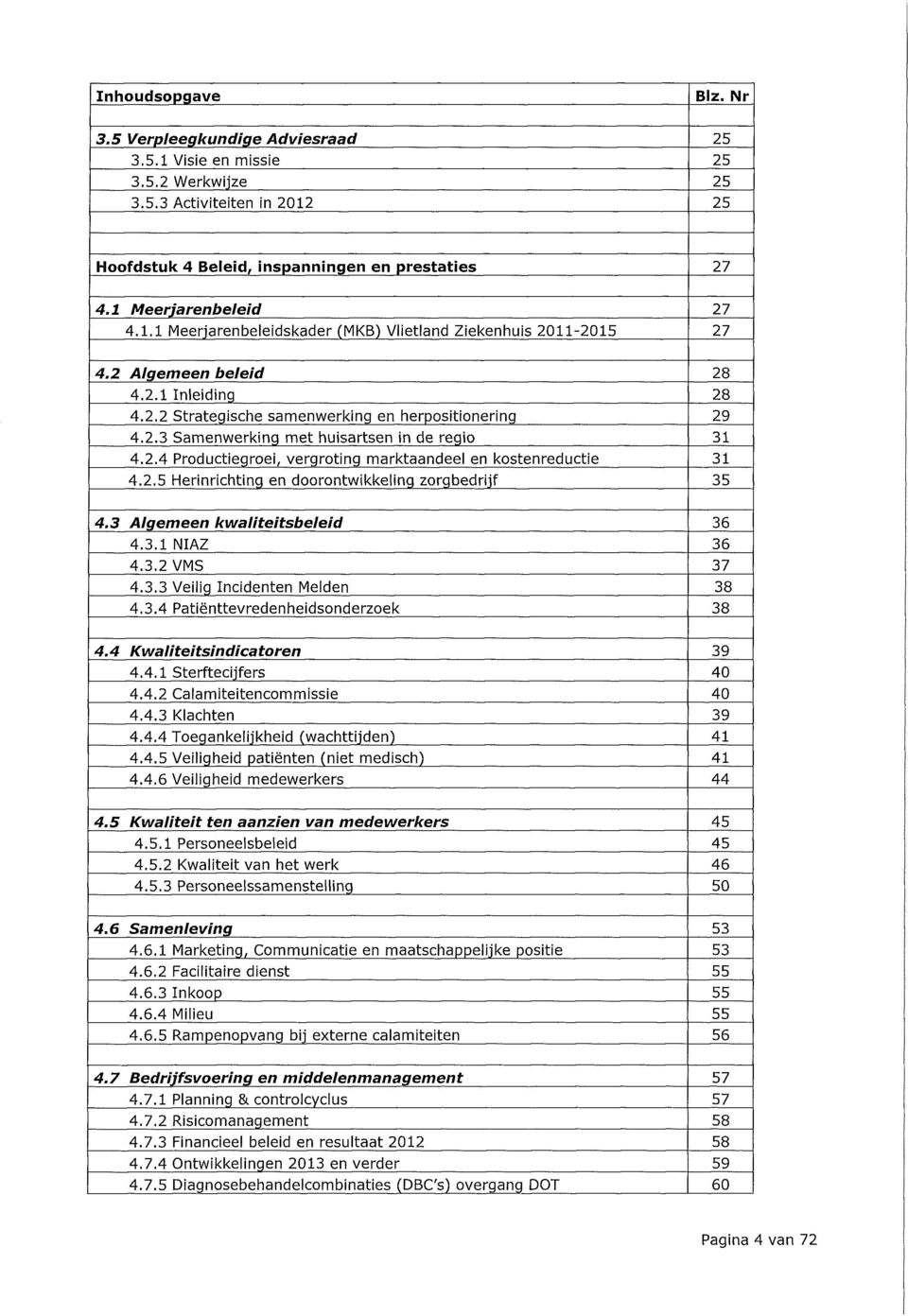 2.4 Productiegroei, vergroting marktaandeel en kostenreductie 31 4.2.5 Herinrichting en doorontwikkeling zorgbedrijf 35 4.3 Algemeen kwaliteitsbeleid 36 4.3.1 NIAZ 36 4.3.2 VMS 37 4.3.3 Veilig Incidenten Meiden 38 4.