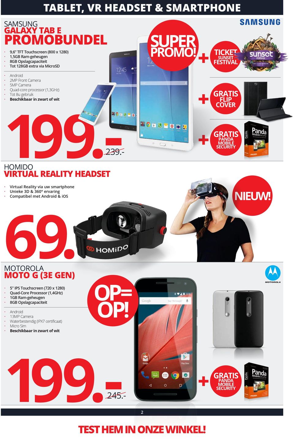 - HOMIDO VIRTUAL REALITY HEADSET Virtual Reality via uw smartphone Unieke 3D & 360 ervaring Compatibel met Android & ios NIEUW! 69.