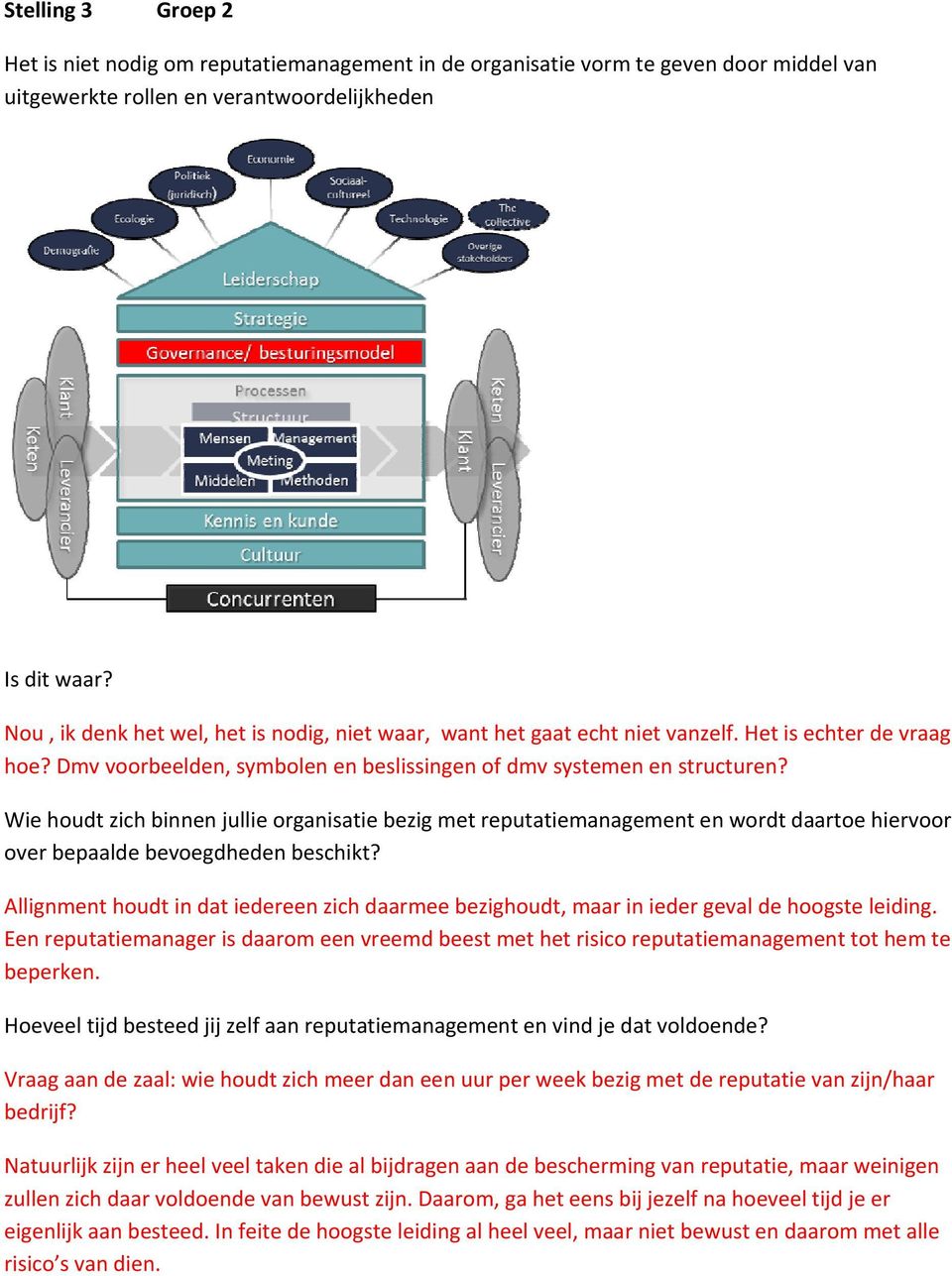 Wie houdt zich binnen jullie organisatie bezig met reputatiemanagement en wordt daartoe hiervoor over bepaalde bevoegdheden beschikt?