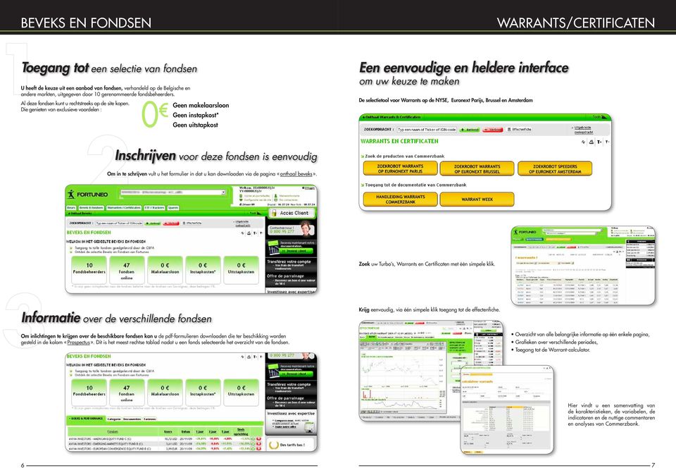 Die genieten van exclusieve voordelen : 0 Geen makelaarsloon Geen instapkost* Geen uitstapkost Een eenvoudige en heldere interface om uw keuze te maken De selectietool voor Warrants op de NYSE,
