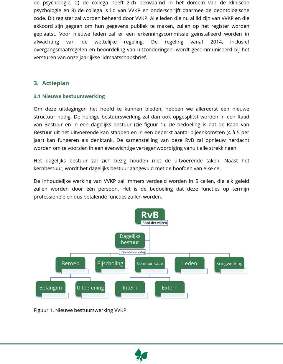 Voor nieuwe leden zal er een erkenningscommissie geïnstalleerd worden in afwachting van de wettelijke regeling.