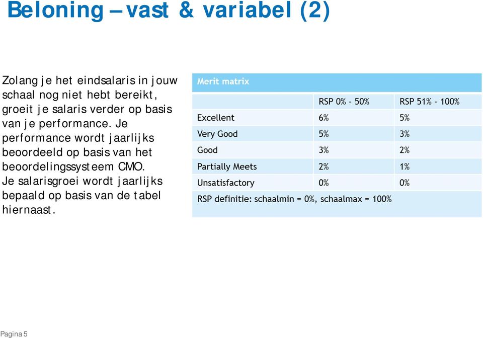 Je performance wordt jaarlijks beoordeeld op basis van het