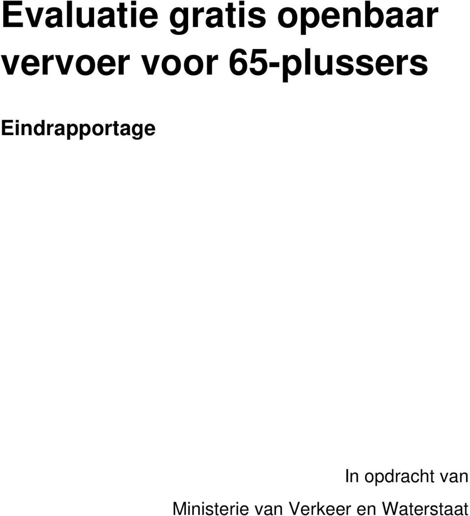 Eindrapportage In opdracht