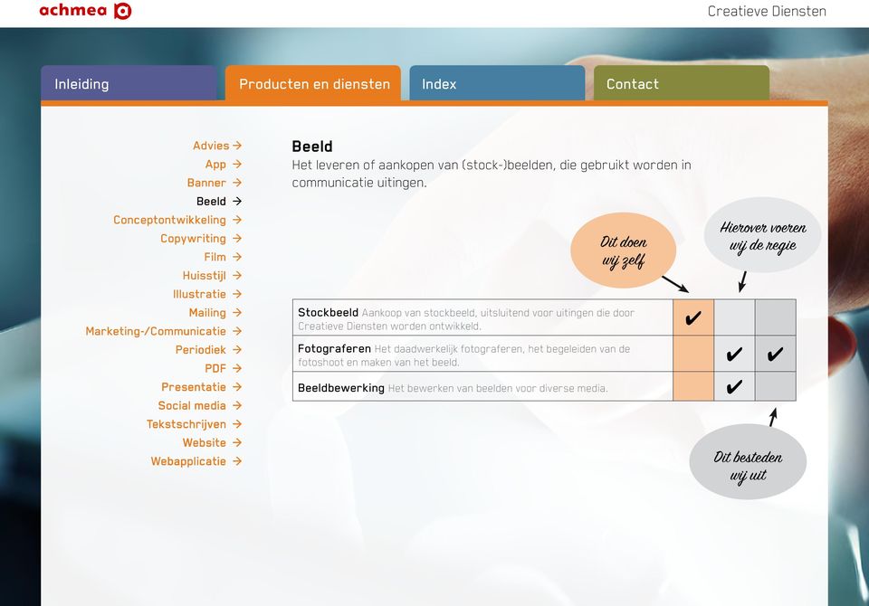 Stockbeeld Aankoop van stockbeeld, uitsluitend voor uitingen die door Creatieve Diensten