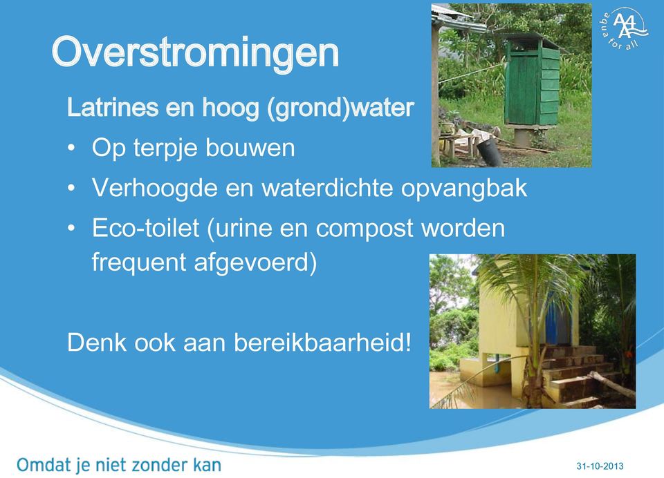 opvangbak Eco-toilet (urine en compost worden