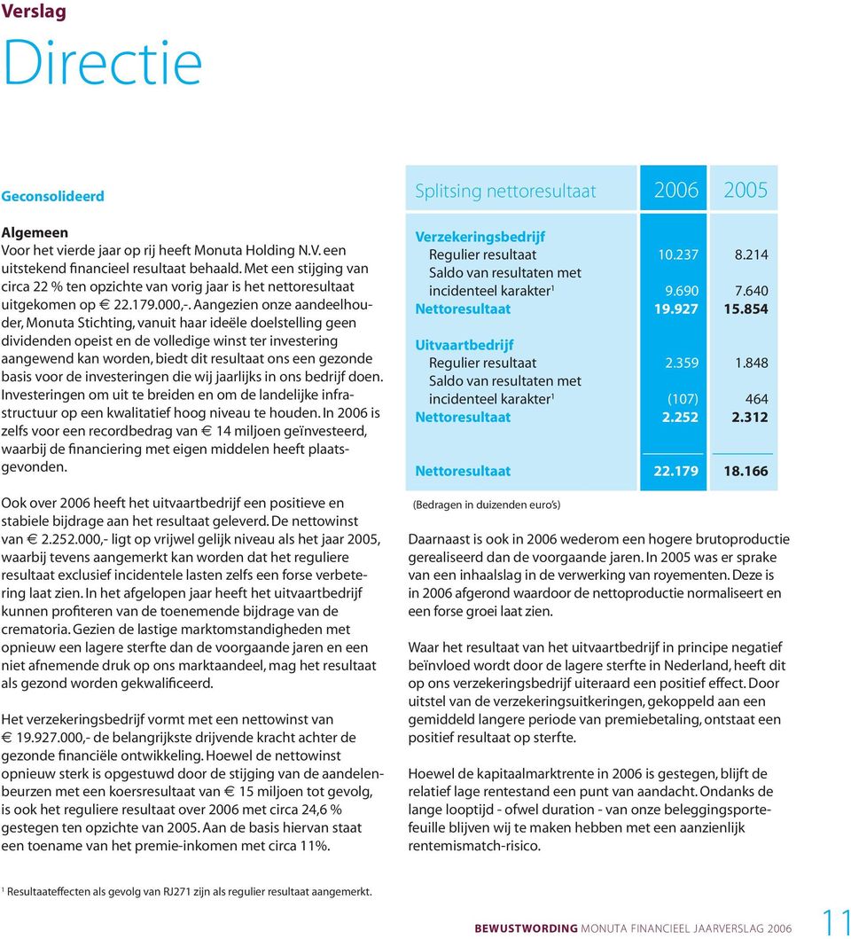 worden, biedt dit resultaat ons een gezonde basis voor de investeringen die wij jaarlijks in ons bedrijf doen Investeringen om uit te breiden en om de landelijke infrastructuur op een kwalitatief