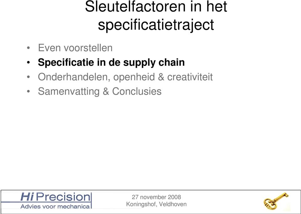 Specificatie in de supply chain