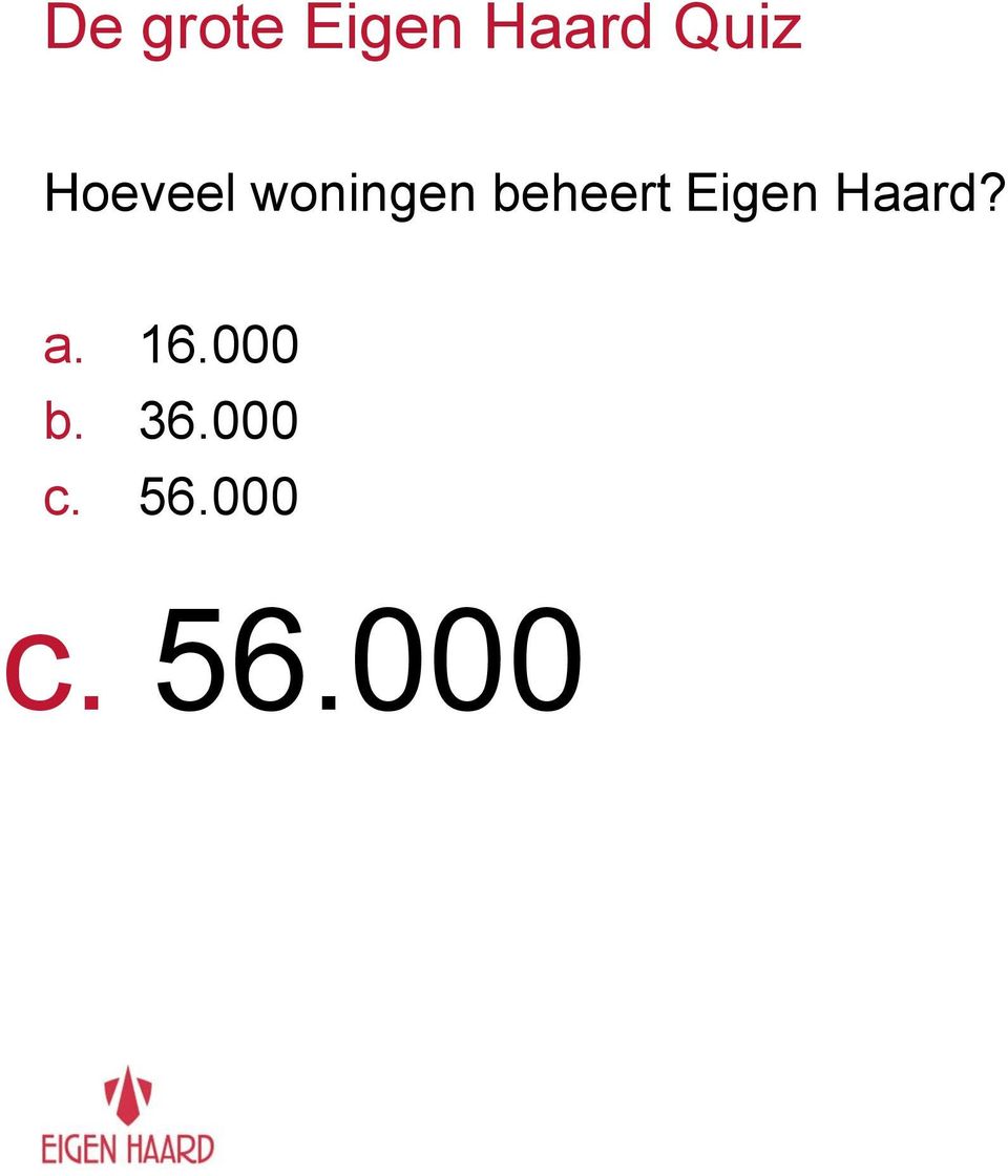 Eigen Haard? a. 16.000 b.