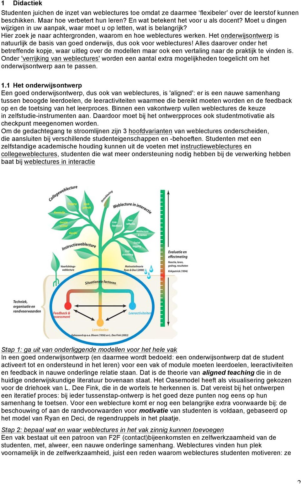 Het onderwijsontwerp is natuurlijk de basis van goed onderwijs, dus ook voor weblectures!