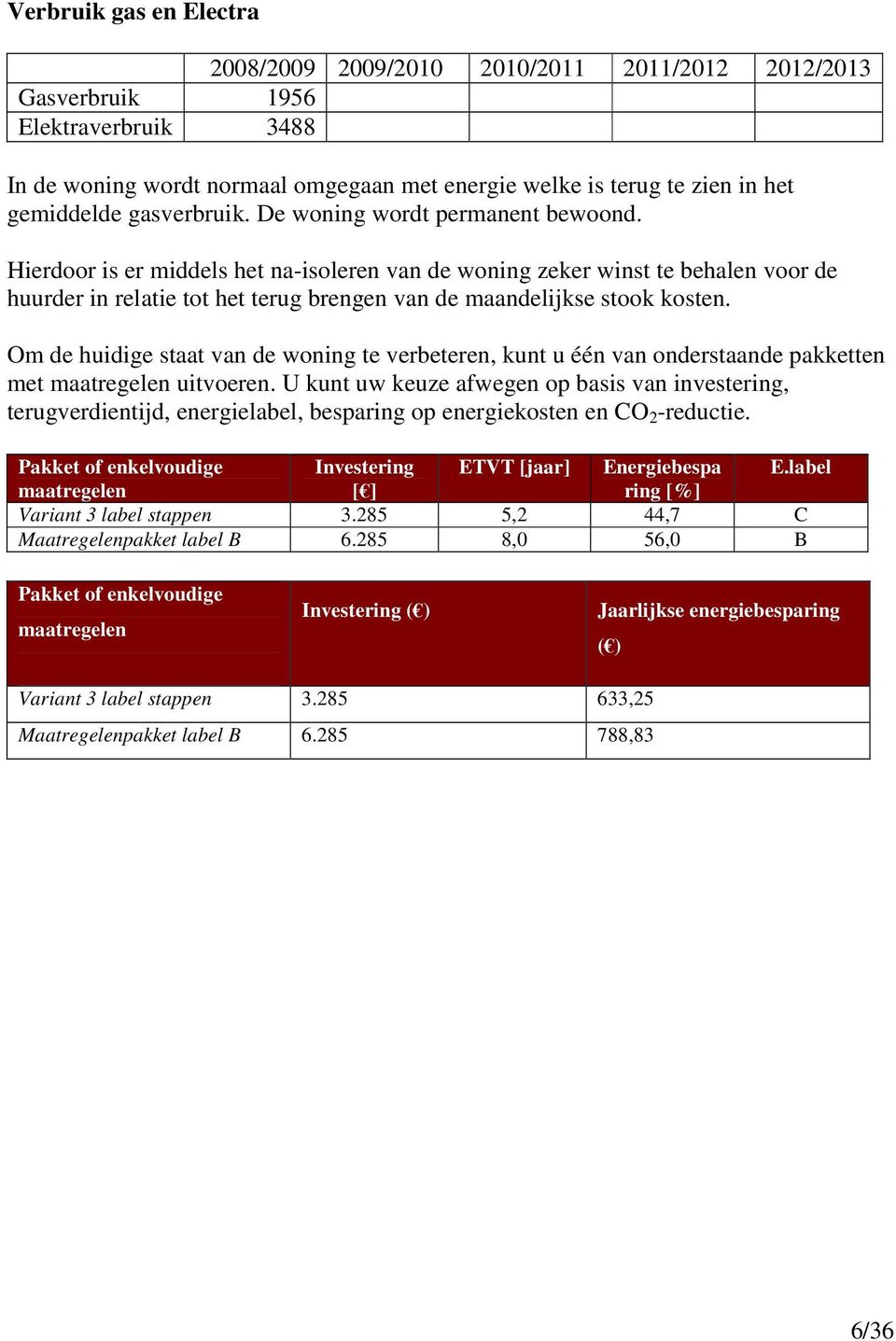 Hierdoor is er middels het na-isoleren van de woning zeker winst te behalen voor de huurder in relatie tot het terug brengen van de maandelijkse stook kosten.