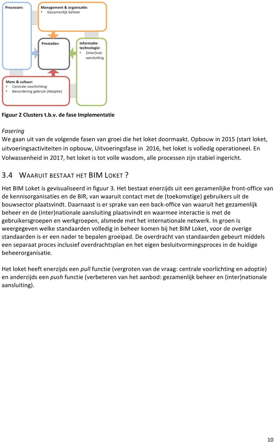 En Volwassenheid in 2017, het loket is tot volle wasdom, alle processen zijn stabiel ingericht. 3.4 WAARUIT BESTAAT HET BIM LOKET? Het BIM Loket is gevisualiseerd in figuur 3.