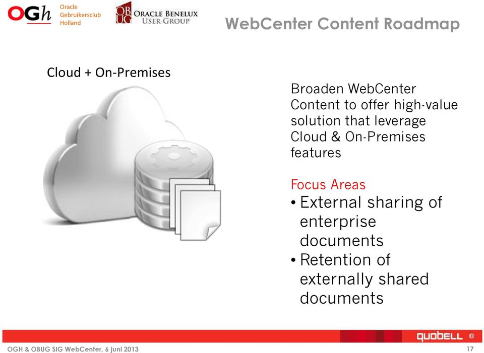 leverage Cloud & On-Premises features Focus Areas External