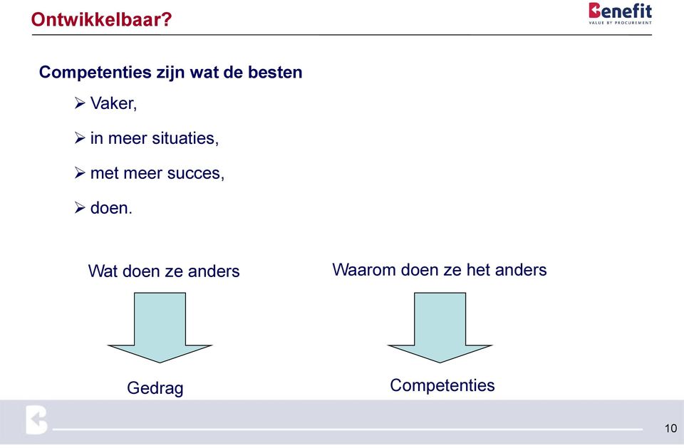 in meer situaties, met meer succes, doen.