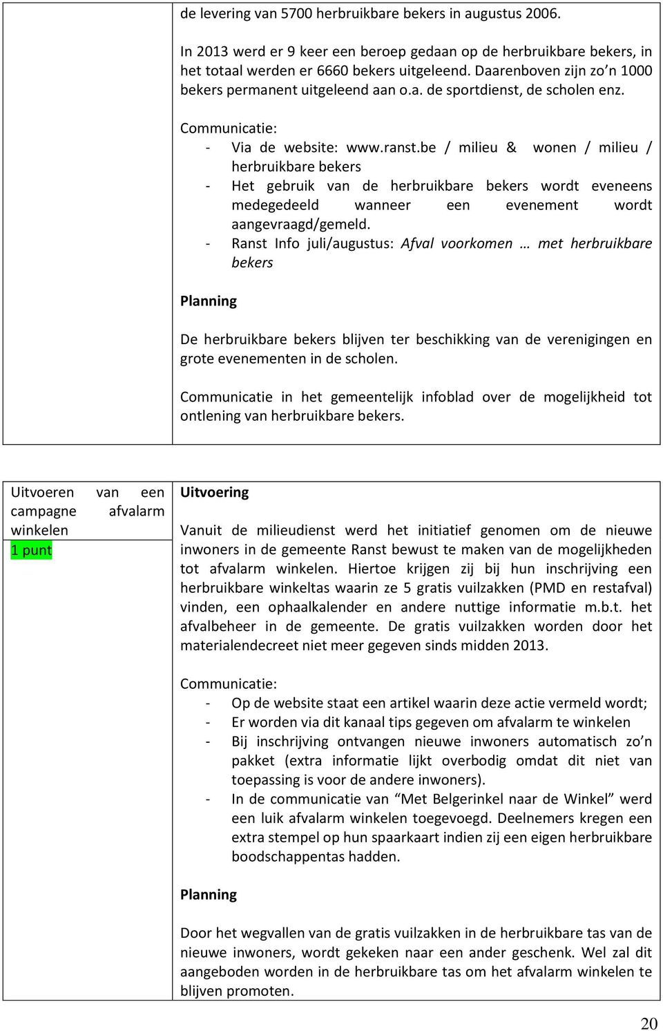 be / milieu & wonen / milieu / herbruikbare bekers - Het gebruik van de herbruikbare bekers wordt eveneens medegedeeld wanneer een evenement wordt aangevraagd/gemeld.