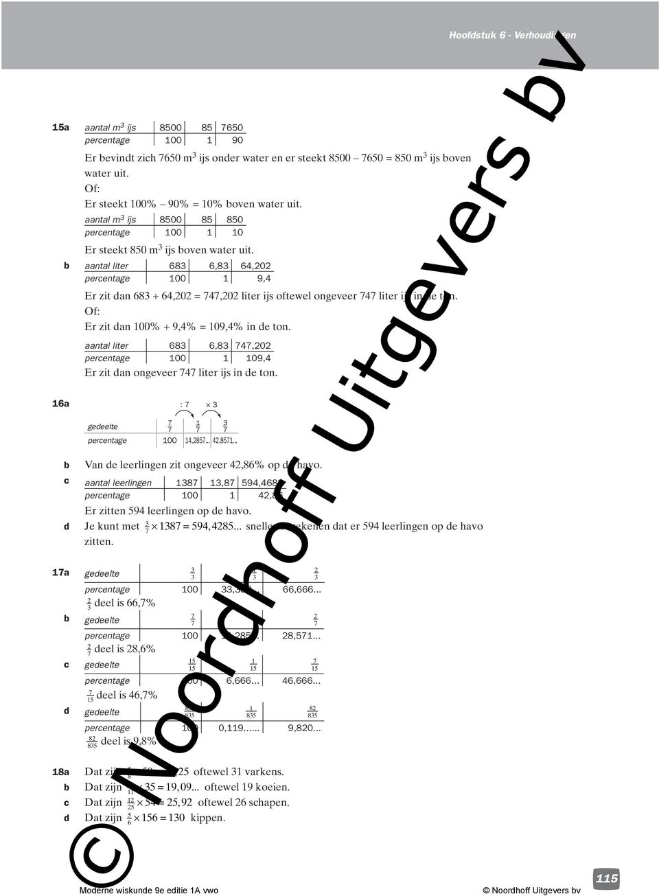 aantal liter 683 6,83 64,202 perentage 100 1 9,4 1a Er zit an 683 + 64,202 = 4,202 liter ijs oftewel ongeveer 4 liter ijs in e ton. Er zit an 100% + 9,4% = 109,4% in e ton.