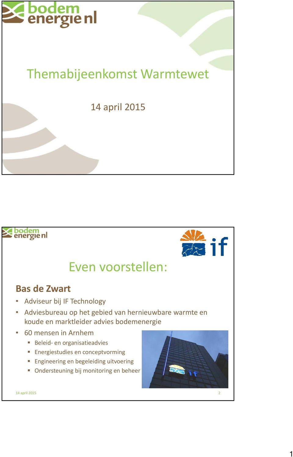 bodemenergie 60 mensen in Arnhem Beleid en organisatieadvies Energiestudies en