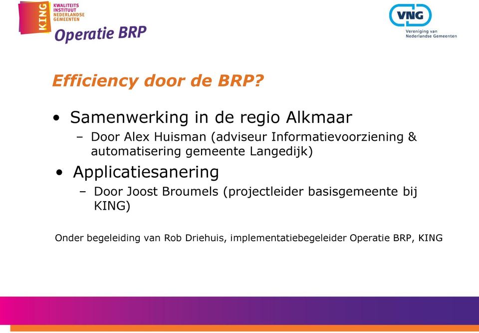 Informatievoorziening & automatisering gemeente Langedijk)