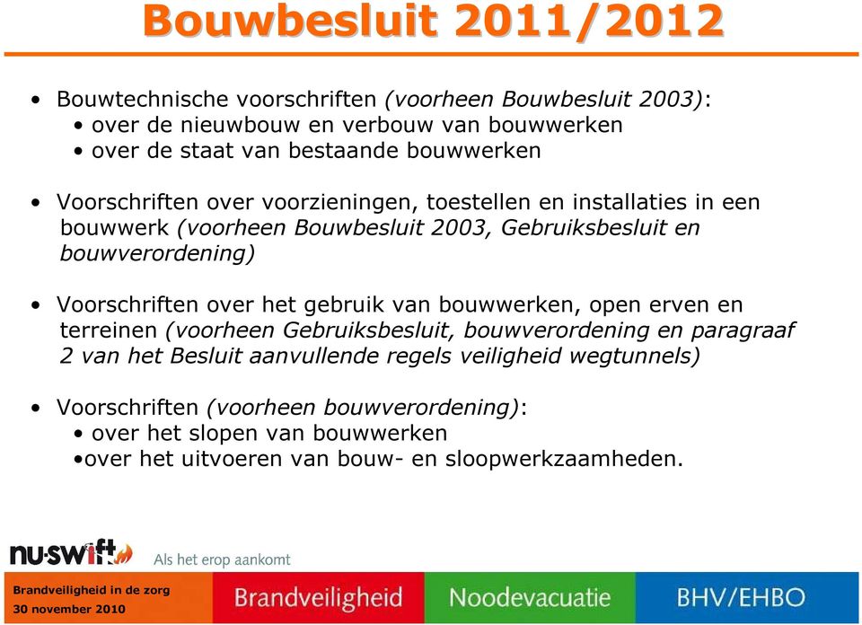 Voorschriften over het gebruik van bouwwerken, open erven en terreinen (voorheen Gebruiksbesluit, bouwverordening en paragraaf 2 van het Besluit