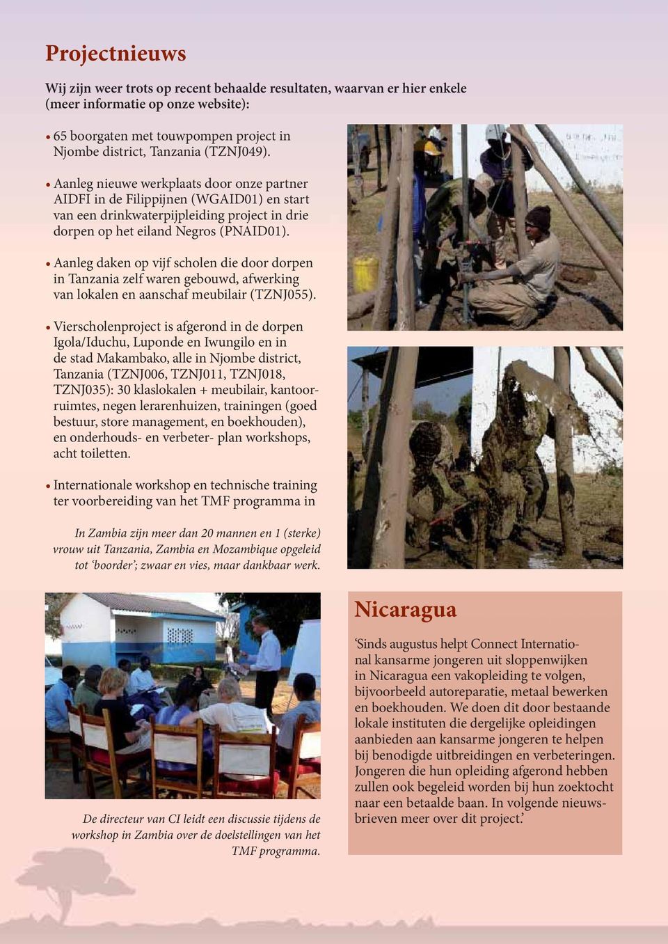 Aanleg daken op vijf scholen die door dorpen in Tanzania zelf waren gebouwd, afwerking van lokalen en aanschaf meubilair (TZNJ055).