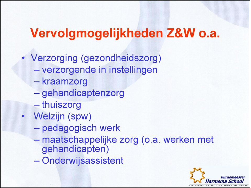 kraamzorg gehandicaptenzorg thuiszorg Welzijn (spw)