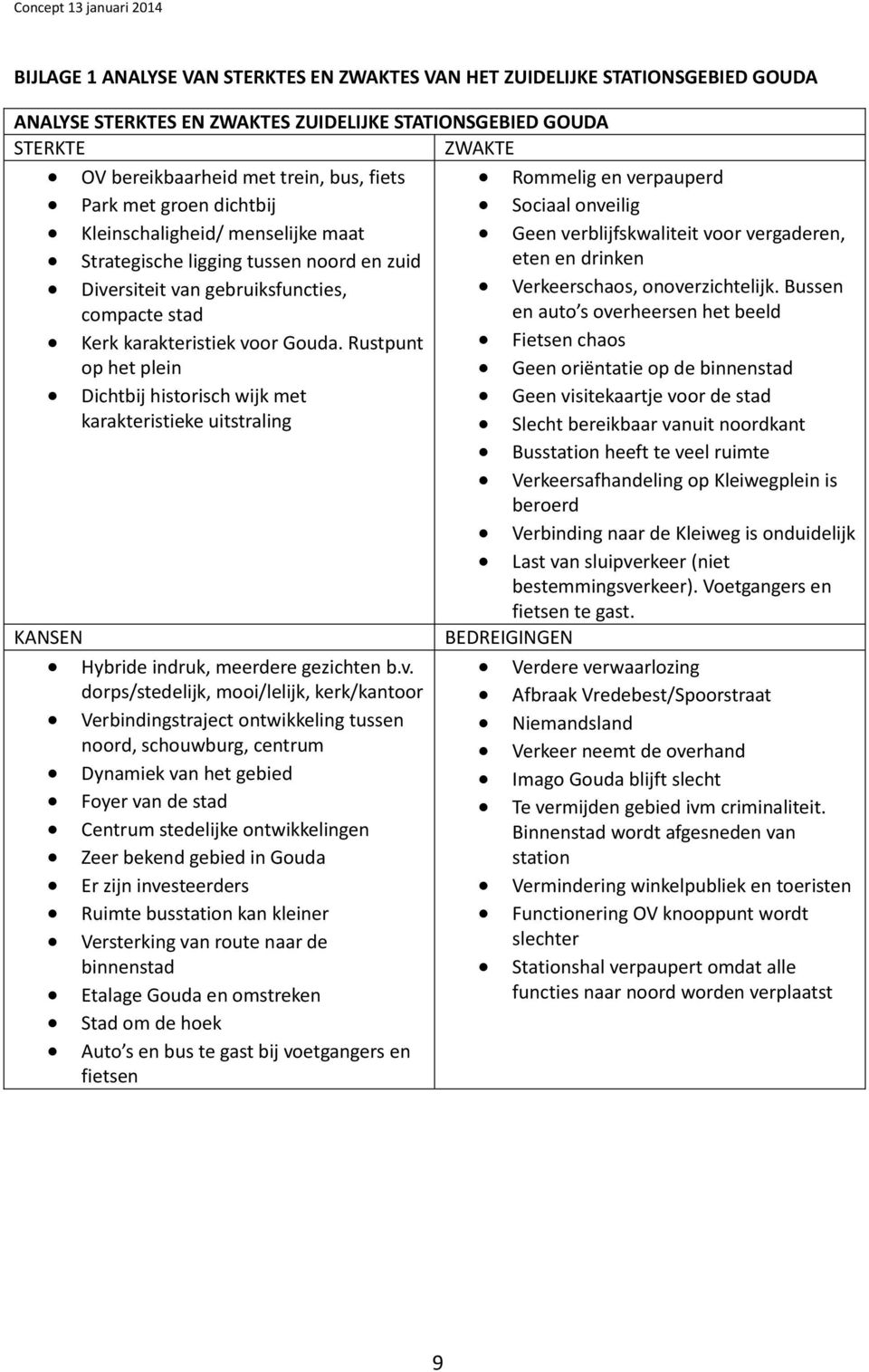 Diversiteit van gebruiksfuncties, Verkeerschaos, onoverzichtelijk. Bussen compacte stad en auto s overheersen het beeld Kerk karakteristiek voor Gouda.