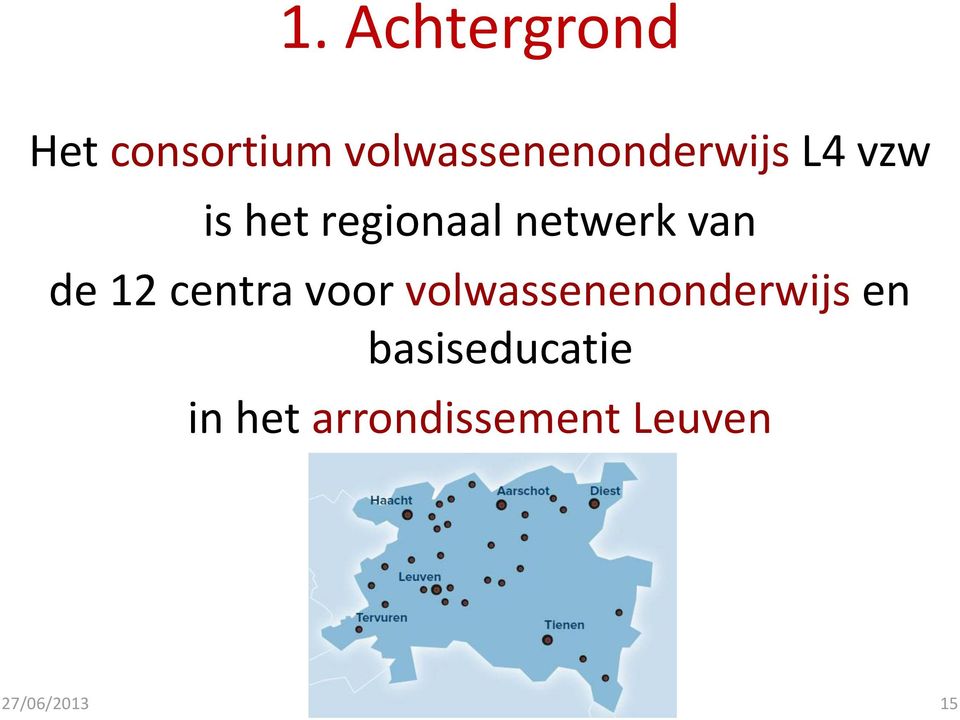 netwerk van de 12 centra voor