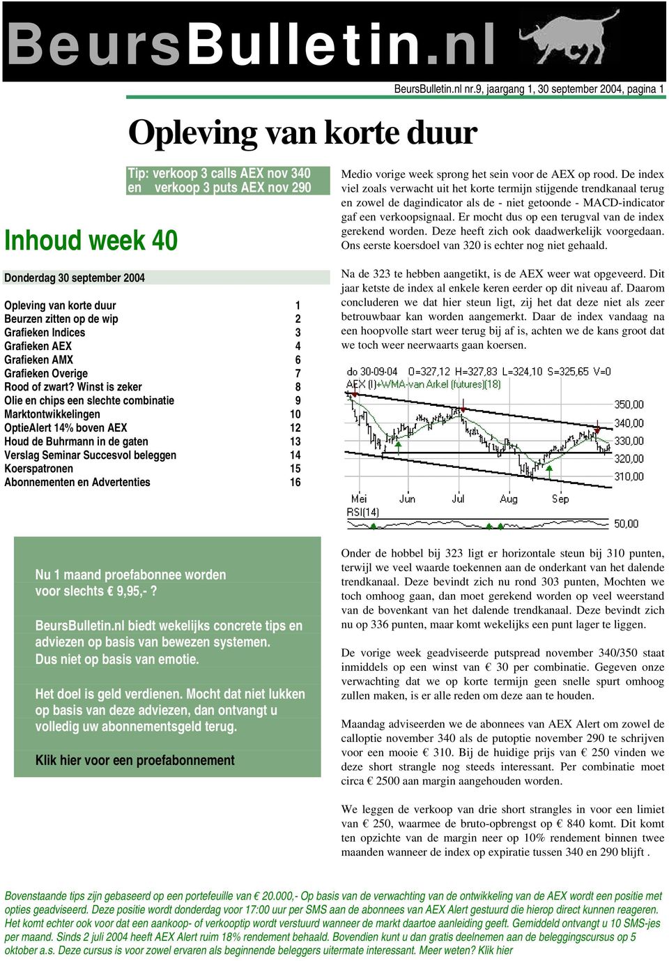 Indices 3 Grafieken AEX 4 Grafieken AMX 6 Grafieken Overige 7 Rood of zwart?