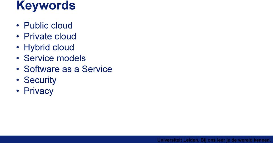 cloud Service models