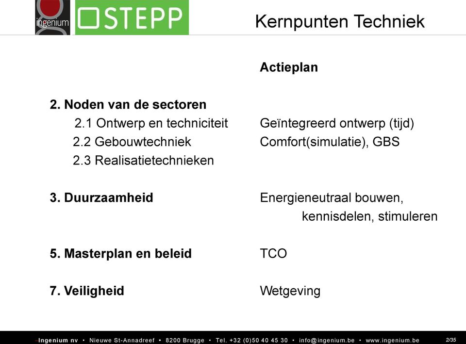 2 Gebouwtechniek Comfort(simulatie), GBS 2.3 Realisatietechnieken 3.