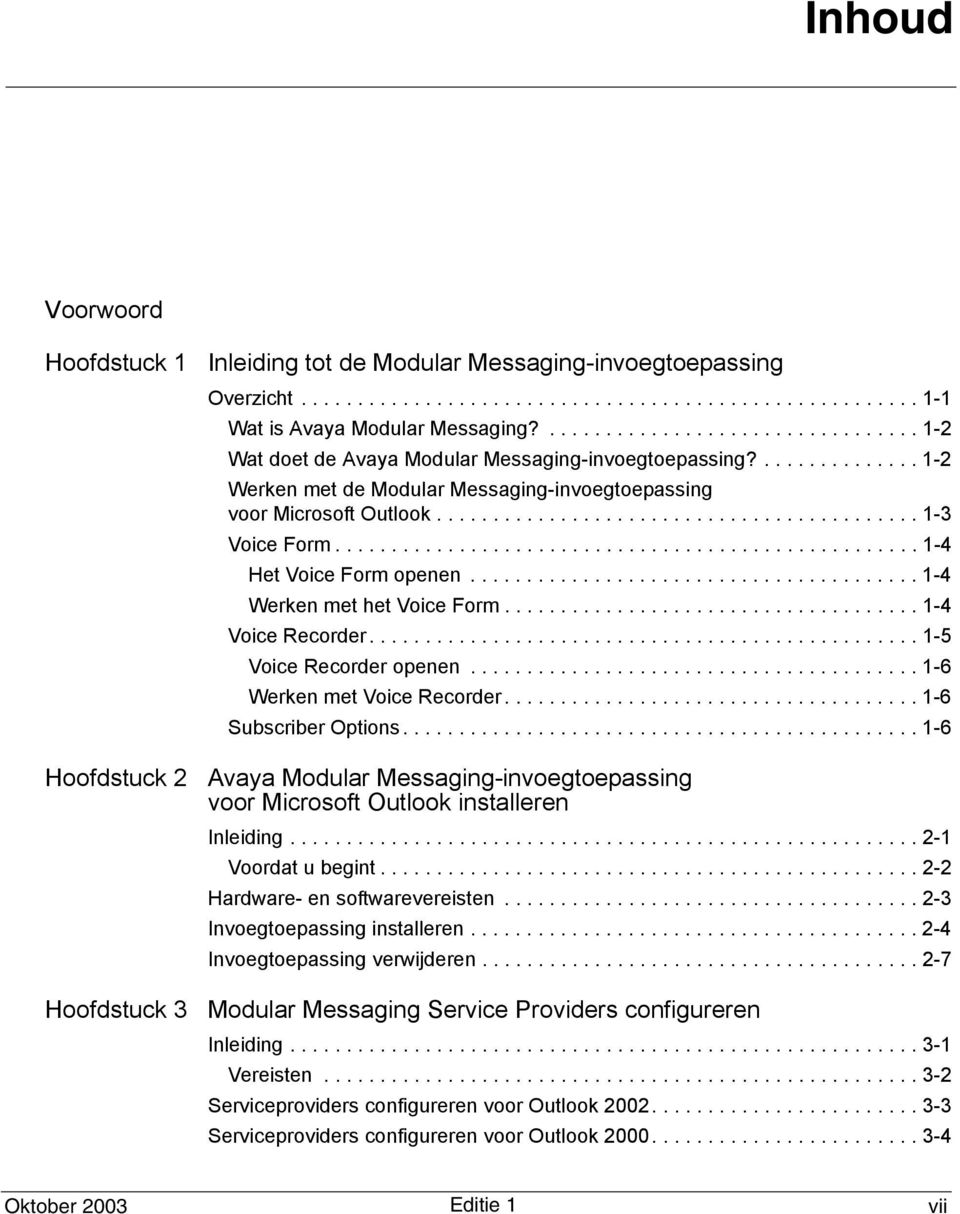 ................................................... 1-4 Het Voice Form openen........................................ 1-4 Werken met het Voice Form..................................... 1-4 Voice Recorder.