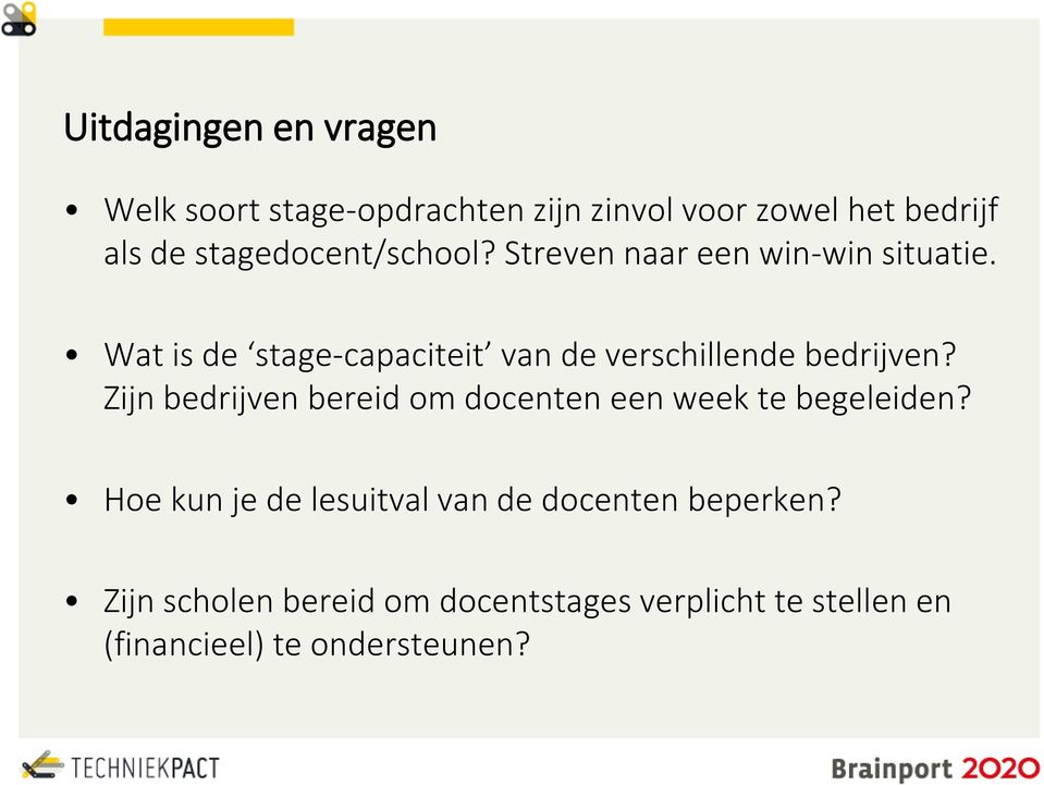 Wat is de stage-capaciteit van de verschillende bedrijven?