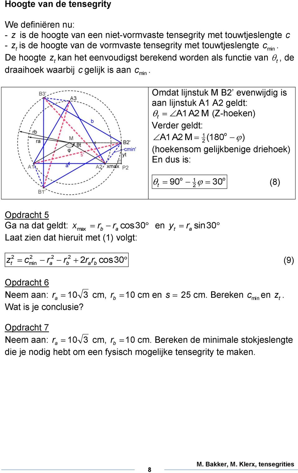 Omd lijnsuk M B evenwijdig is n lijnsuk A A geld: A A M (Z-heken) Vede geld: A A M (80 ) (hekensm gelijkenige diehek) En dus is: 90 30 (8) Opdch 5 G n d geld: x mx